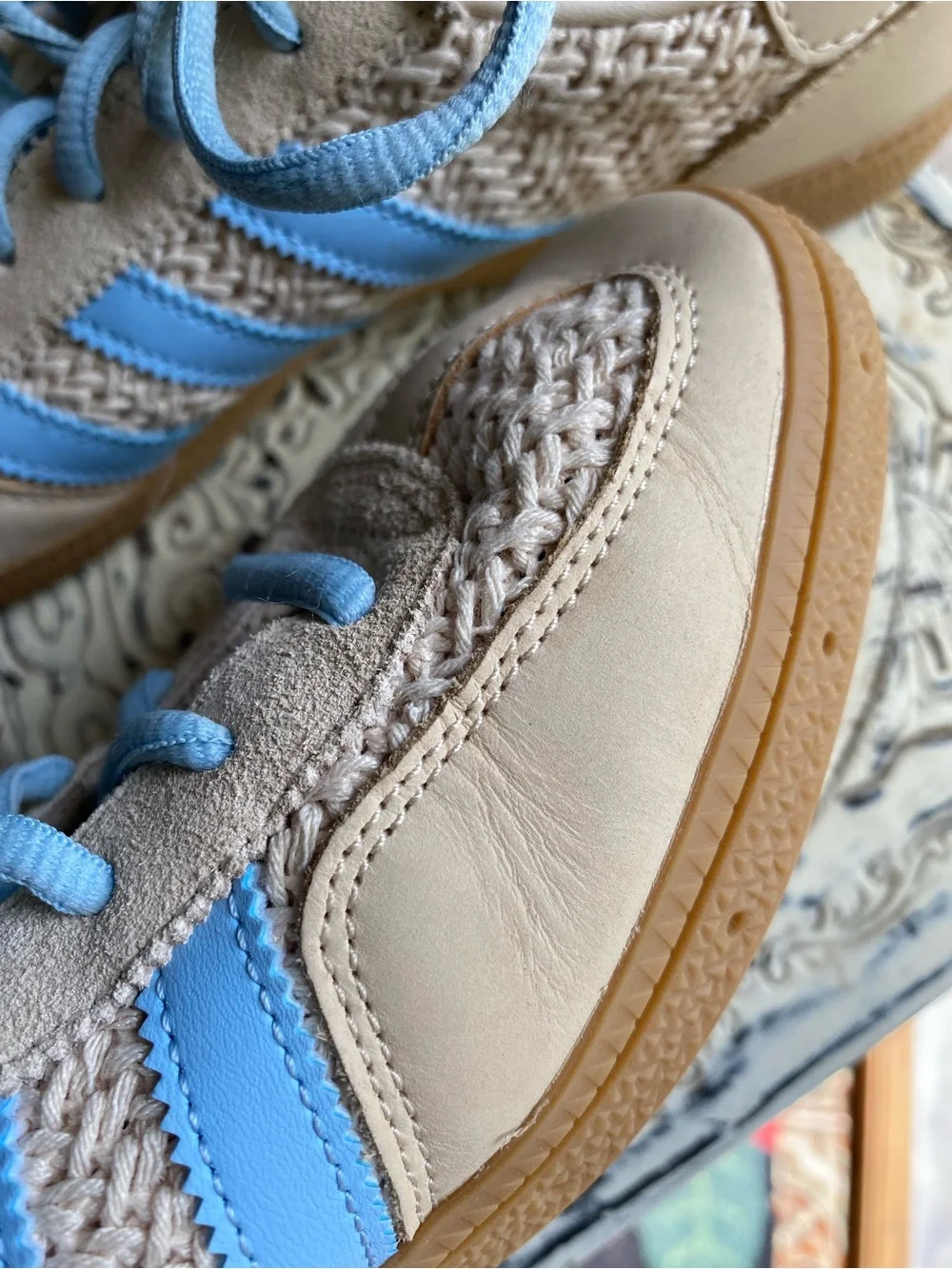 Adidas Handball Spezial Ivory/Baby Blue - CUTE!!! - Picture 7 of 10
